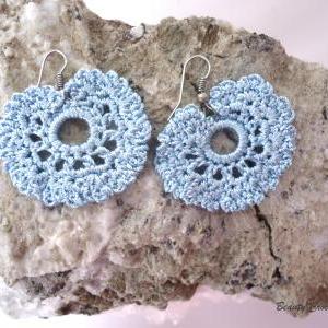 Blue Light Crochet Earrings Pattern