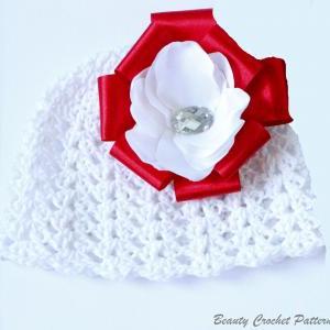 Crochet Pattern Summer Girl Hat With Flower,..