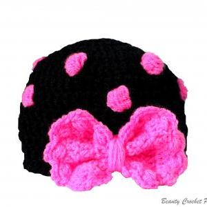 Crochet Pattern Polka Dot Hat Newborn Adult Size