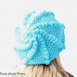Crochet Slouchy Hat Pattern, Crochet Oversized..