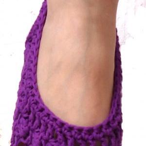 Women's Purple Crochet Shoes Pattern,..