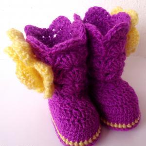 Crochet Baby Girl Boots Pattern, Crochet Baby..