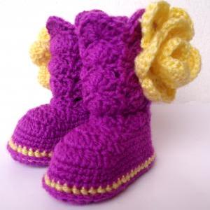 Crochet Baby Girl Boots Pattern, Crochet Baby..