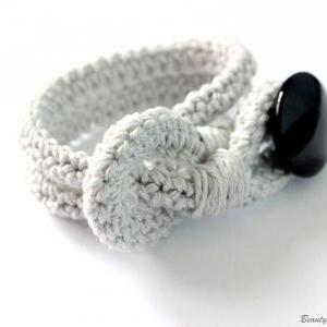 Crochet Pattern Bracelet Button, Crochet Jewelry..