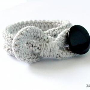 Crochet Pattern Bracelet Button, Crochet Jewelry..