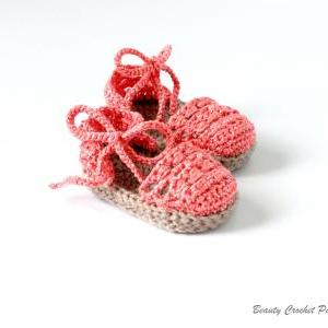 Crochet Baby Espadrille Pattern, Baby Espadrille..